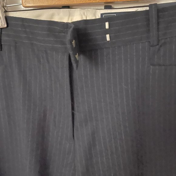 Women's GAP Wool Blue Pinstriped Modern Boot Cut Pants - Size 16R NWT - Picture 8 of 8